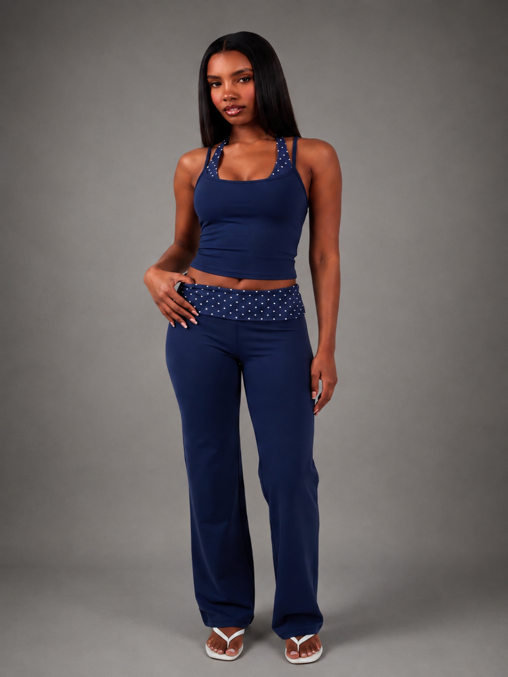 Polkadot Foldover Pants