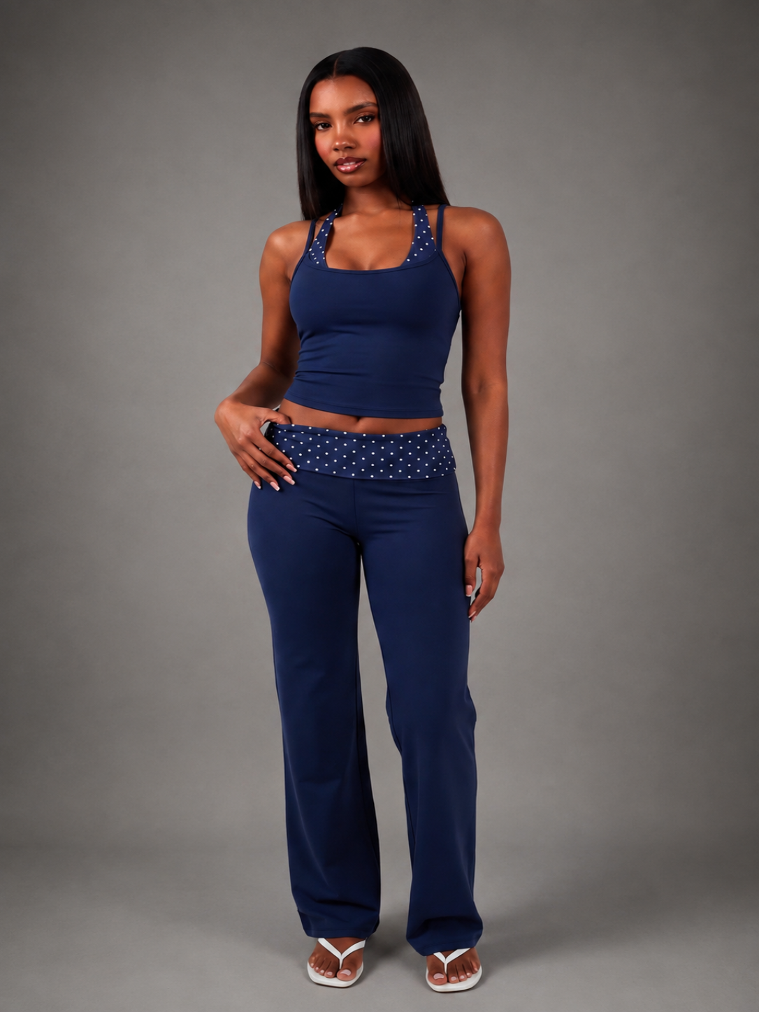 Polkadot Foldover Pants