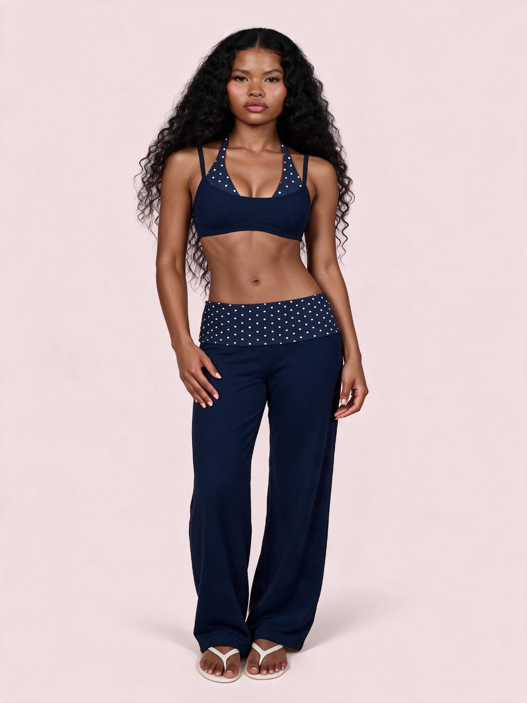Polkadot Foldover Pants
